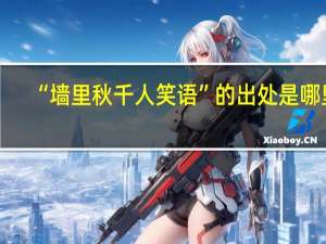 “墙里秋千人笑语”的出处是哪里