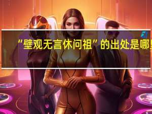 “壁观无言休问祖”的出处是哪里