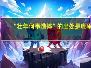 “壮年何事憔悴”的出处是哪里