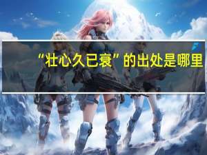 “壮心久已衰”的出处是哪里