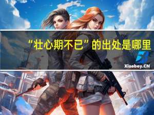 “壮心期不已”的出处是哪里