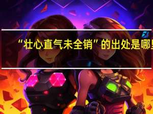 “壮心直气未全销”的出处是哪里
