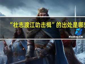 “壮志渡江叻击楫”的出处是哪里