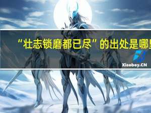 “壮志锁磨都已尽”的出处是哪里