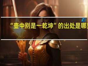 “壶中别是一乾坤”的出处是哪里