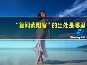 “复闻紫阳客”的出处是哪里