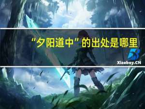 “夕阳道中”的出处是哪里