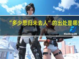 “多少思归未去人”的出处是哪里