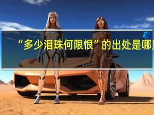 “多少泪珠何限恨”的出处是哪里