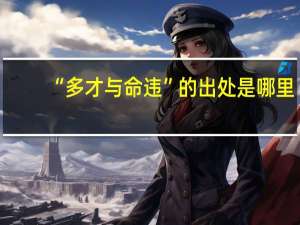 “多才与命违”的出处是哪里