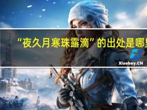 “夜久月寒珠露滴”的出处是哪里