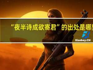 “夜半诗成欲寄君”的出处是哪里