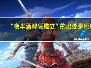 “夜半酒醒凭槛立”的出处是哪里
