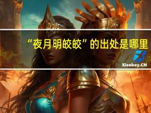 “夜月明皎皎”的出处是哪里