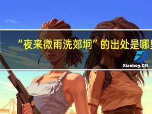 “夜来微雨洗郊坰”的出处是哪里