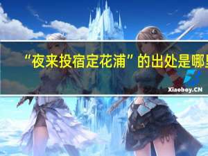 “夜来投宿定花浦”的出处是哪里