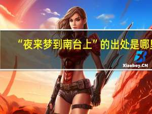 “夜来梦到南台上”的出处是哪里