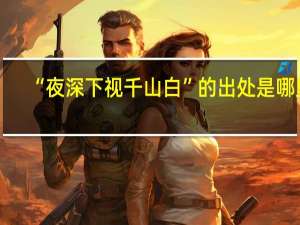 “夜深下视千山白”的出处是哪里