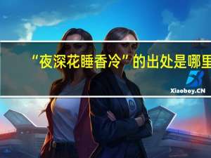 “夜深花睡香冷”的出处是哪里
