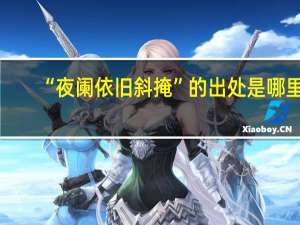 “夜阑依旧斜掩”的出处是哪里
