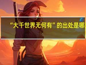 “大千世界无何有”的出处是哪里