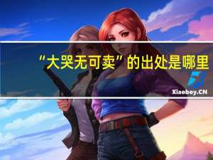 “大哭无可卖”的出处是哪里