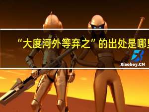 “大度河外等弃之”的出处是哪里