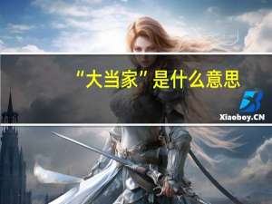 “大当家”是什么意思