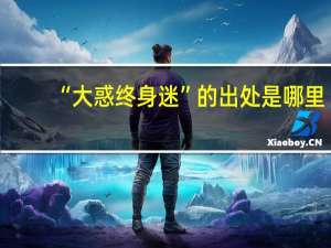 “大惑终身迷”的出处是哪里