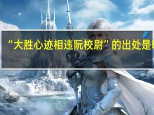 “大胜心迹相违阮校尉”的出处是哪里