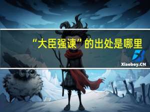 “大臣强谏”的出处是哪里