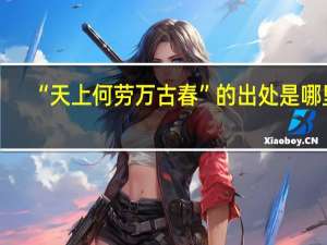 “天上何劳万古春”的出处是哪里