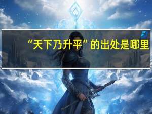 “天下乃升平”的出处是哪里