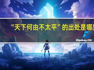 “天下何由不太平”的出处是哪里