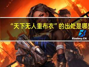 “天下无人重布衣”的出处是哪里
