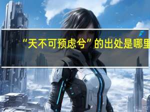 “天不可预虑兮”的出处是哪里
