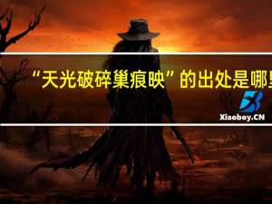 “天光破碎巢痕映”的出处是哪里