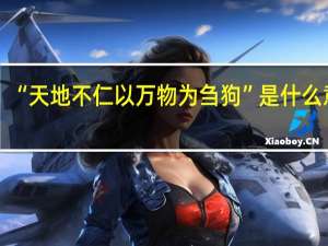 “天地不仁以万物为刍狗”是什么意思