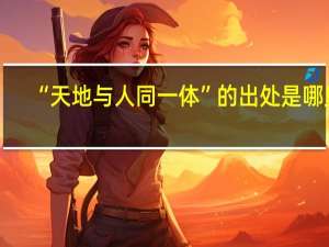 “天地与人同一体”的出处是哪里