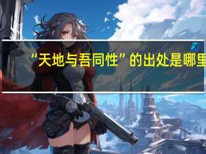 “天地与吾同性”的出处是哪里