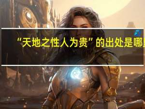 “天地之性人为贵”的出处是哪里