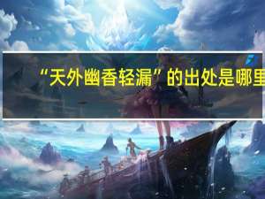 “天外幽香轻漏”的出处是哪里