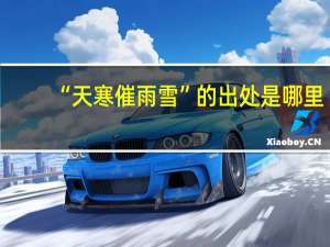 “天寒催雨雪”的出处是哪里