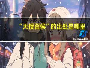 “天授留侯”的出处是哪里