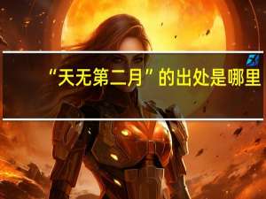 “天无第二月”的出处是哪里