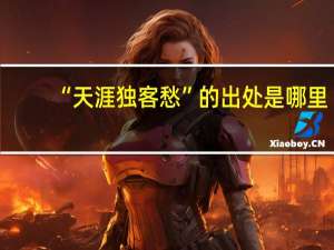 “天涯独客愁”的出处是哪里