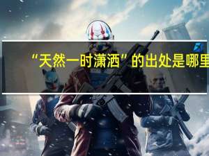 “天然一时潇洒”的出处是哪里