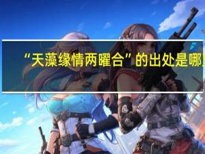 “天藻缘情两曜合”的出处是哪里