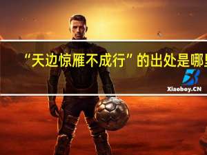 “天边惊雁不成行”的出处是哪里