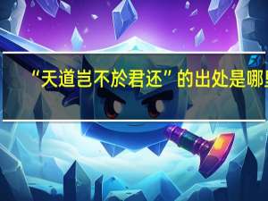 “天道岂不於君还”的出处是哪里